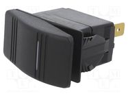 ROCKER; SPST; Pos: 2; OFF-ON; 20A/14VDC; black; IP56; LED; Body: black SWITCH COMPONENTS