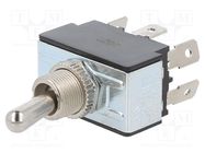 Switch: toggle; Pos: 2; DPDT; ON-(ON); 21A/14VDC; 50mΩ; 13N; TB/TB1 SWITCH COMPONENTS