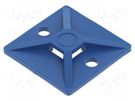 Holder; screw; polyamide; UL94HB; blue; Tie width: 4.7mm; L: 28mm HELLERMANNTYTON