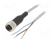 Cable: for sensors/automation; M12; PIN: 3; straight; 2.5m; plug FESTO