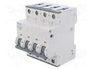 Circuit breaker; 230/400VAC; Inom: 10A; Poles: 3+N; Charact: C; 6kA SIEMENS