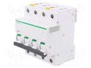 Circuit breaker; 400VAC; Inom: 4A; Poles: 4; for DIN rail mounting SCHNEIDER ELECTRIC