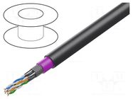 Wire; S/FTP; 4x2x23AWG; 7; wire; OFC; PE; black; 500m; Øcable: 8.6mm LOGILINK