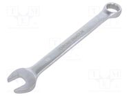 Wrench; combination spanner; 15mm; Chrom-vanadium steel; satin 