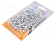 Rivets set; aluminium; 150pcs; 3.2x7mm,4x10mm,4x15mm PG TOOLS