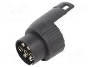 Connector: automotive; for towbars,for trailers; adapter; 12VDC TESAT