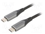 Cable; USB 3.1; USB C plug,both sides; 1.5m; black; 5Gbps; PVC VENTION