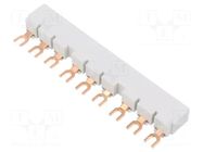 Busbar; 10mm2; Poles: 3; 690VAC; 250VDC; 6kV; Inom: 65A; fork ABB