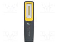 Torch: LED; 2.5h,5h; L: 181.8mm; 100lm,200lm; IP65; 6000K; -10÷45°C SCANGRIP