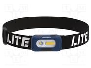 Torch: LED headtorch; 15h; L: 41mm; 15lm,75lm,150lm; IP54; 6000K SCANGRIP