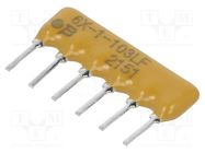 Resistor network: Y; THT; 10kΩ; ±2%; 0.3W; No.of resistors: 5; 100V BOURNS