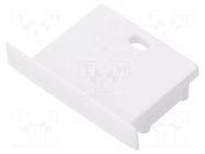 Cap for LED profiles; white; 20pcs; ABS; with hole; SMART-IN20 TOPMET