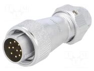Connector: circular; plug; male; PIN: 10; IP67; WF16; 5÷6.5mm; 5A WEIPU