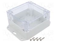 Enclosure: multipurpose; X: 105mm; Y: 105mm; Z: 60mm; ZP; light grey KRADEX