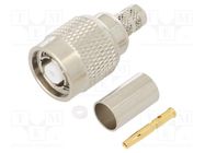 Connector: RP-TNC; plug; reverse,female; straight; 50Ω; crimped AMPHENOL RF