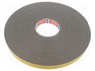 Tape: fixing; W: 19mm; L: 50m; Thk: 1mm; double-sided; acrylic; black TESA
