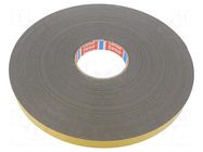 Tape: fixing; W: 19mm; L: 50m; Thk: 1mm; double-sided; acrylic; black TESA