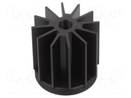 Heatsink; LED; W: 45mm; H: 38mm; black; Shape: round; STAR LED Advanced Thermal Solutions