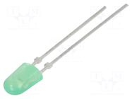 LED; green; oval; 5.1x3.7x7mm; 2130÷8200mcd; Front: convex; 20mA CREE LED