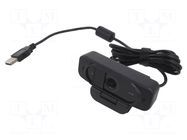 Webcam; black; USB; Full HD 1080p,PnP; 1.6m; clip; 96° LOGILINK