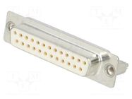 Connector: D-Sub; PIN: 25; socket; female; on PCBs,PCB snap; THT Deltron AG