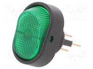 ROCKER; SPST; Pos: 2; ON-OFF; 30A/12VDC; green; LED; RD; Body: black 