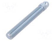 Pin; M16; steel; Ø: 15mm; Plating: zinc; Thread len: 100mm FATH