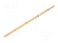 COB LED tape; white warm; LED/m: 320; 8mm; IP65; 8W/m; CRImin: 90 WISVA OPTOELECTRONICS