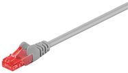 CAT 6 Patch Cable, U/UTP, grey, 1 m - copper conductor (CU), halogen-free cable sheath (LSZH)