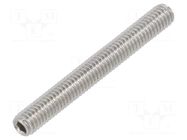 Screw; M3x25; 0.5; Head: without head; hex key; HEX 1,5mm; DIN 913 BOSSARD