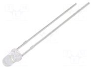 LED; white cold; 3mm; 4200mcd; 30°; Front: convex; 3÷15VDC; -30÷85°C OPTOSUPPLY