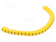 Markers; Marking: I; 2.5÷5mm; PVC; yellow; -30÷60°C; leaded; PA-1 PARTEX