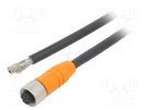 Connection lead; M12; PIN: 8; straight; 5m; plug; 30VAC; 4A; -25÷80°C LUMBERG AUTOMATION