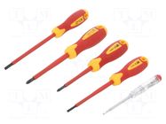 Insulated; Phillips,slot; PH1,PH2,SL 3.5,SL 5.5; 1kVAC; 5pcs. HÖGERT TECHNIK
