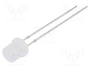 LED; 5mm; white warm; 330mcd; 140°; Front: flat; 2.9÷3.6V; -30÷85°C 