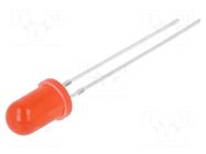 CRLED; red; 5mm; 3000mcd; 30°; Front: convex; 12VDC; No.of term: 2 OPTOSUPPLY