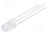 LED; 5mm; red/blue; 30°; Front: convex; 3÷15V; No.of term: 3; round OPTOSUPPLY