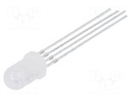 LED; RGB; 5mm; 50°; Front: convex; 3÷15VDC; No.of term: 4; -30÷85°C OPTOSUPPLY