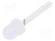 LED; 8mm; RGB; 60°; Front: convex; 3÷15VDC; No.of term: 4; -30÷85°C OPTOSUPPLY