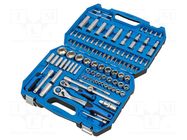 Wrench-set; 6-angles,socket spanner; 1/2",1/4"; 112pcs. HÖGERT TECHNIK