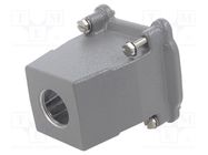 Enclosure: for HDC connectors; Han® B; size 6B; for cable; angled HARTING