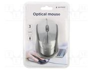 Optical mouse; black,grey; USB A; wired; 1.35m; No.of butt: 3 