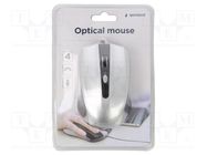 Optical mouse; black,silver; USB A; wired; 1.35m; No.of butt: 4 GEMBIRD