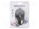 Optical mouse; black; USB A; wired; Features: DPI change button GEMBIRD