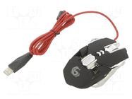 Optical mouse; black,mix colours; USB A; wired; 1.5m GEMBIRD