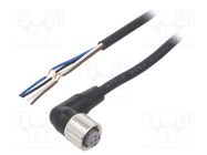 Connection lead; M12; PIN: 4; angled; Len: 5m; plug; 4A; XS2; -10÷80°C 