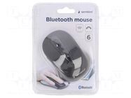 Optical mouse; black; wireless,Bluetooth 3.0 EDR; No.of butt: 6 GEMBIRD