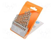 Drill set; for metal; high speed steel; box; 13pcs. PG PROFESSIONAL