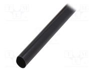 Heat shrink sleeve; glued; 4: 1; 18.3mm; L: 1.2m; black HELLERMANNTYTON