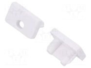 Cap for LED profiles; white; 20pcs; ABS; SLIM8 TOPMET